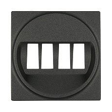Накладка LK Studio аудио-розетки (черный бархат) 857408-1