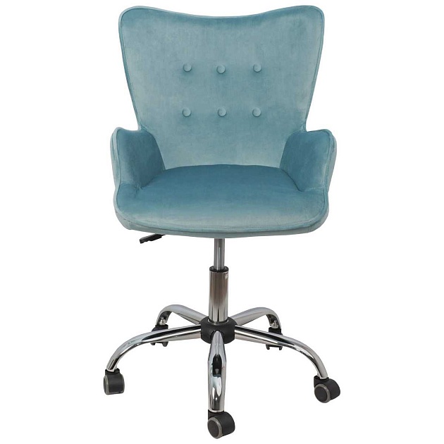 Поворотное кресло AksHome Bella голубой, велюр 77321 Фото № 5