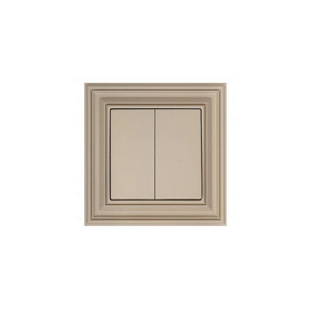 Выключатель двухклавишный Liregus Retro кремовый омбре 29-106 Фото № 1