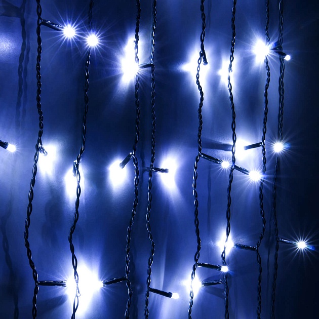 Светодиодная гирлянда Eurosvet занавес 230V 200-003 белый Фото № 4