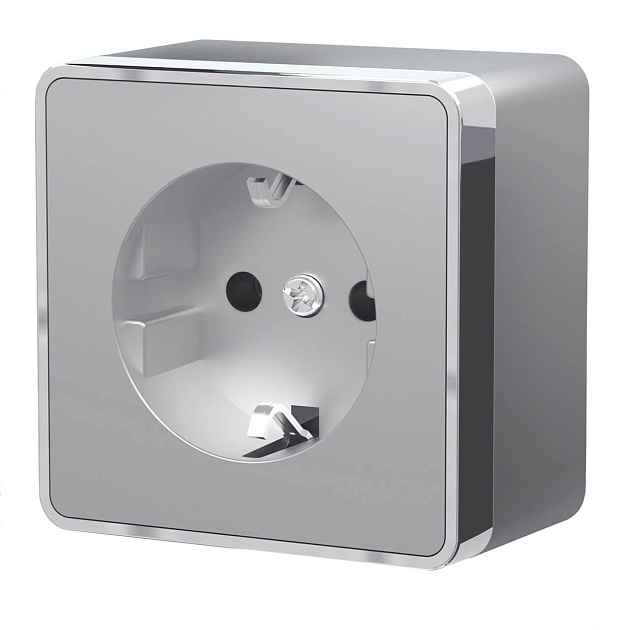 Розетка с заземлением Werkel Gallant серебряный W5071006 4690389167157 изображение 1 Розетка с заземлением Werkel Gallant серебряный W5071006 4690389167157 Фото № 1