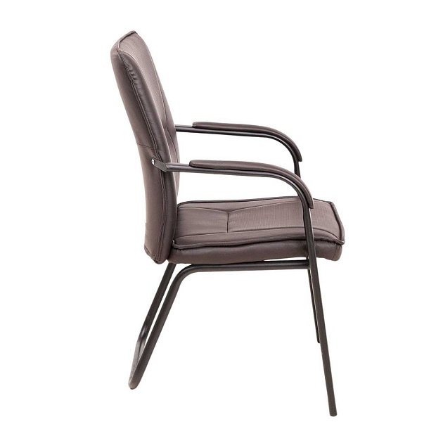 Офисный стул AksHome Oscar коричневый, экокожа, цвет каркаса черный 87599 Фото № 9