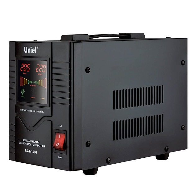 Стабилизатор напряжения Uniel 1500ВА RS-1/1500 03109 Фото № 1