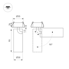 Встраиваемый светодиодный спот Arlight SP-Gabi-Built-Flap-R50-9W Warm3000 049932 1