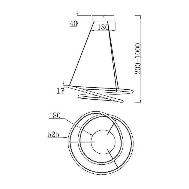 Подвесной светодиодный светильник Maytoni Nola MOD100PL-L47BSK1 Фото № 6