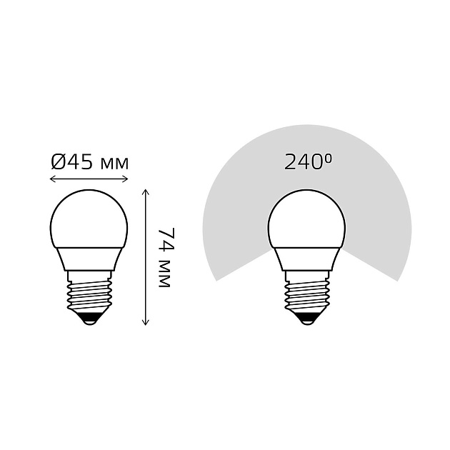 Лампа светодиодная Gauss E27 6W 4100K матовая 53226T Фото № 4