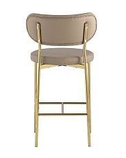 Полубарный стул Stool Group Барбара экокожа бежевая золотые ножки CC-09006B X108 4