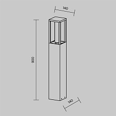 Ландшафтный светодиодный светильник Maytoni Outdoor Expo O480FL-L12B3K1 1