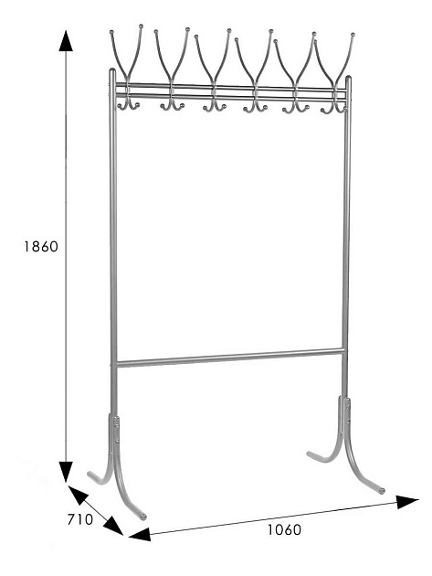 Гардеробная вешалка Мебелик М 11 000256 изображение 3 Гардеробная вешалка Мебелик М 11 000256 Фото № 3