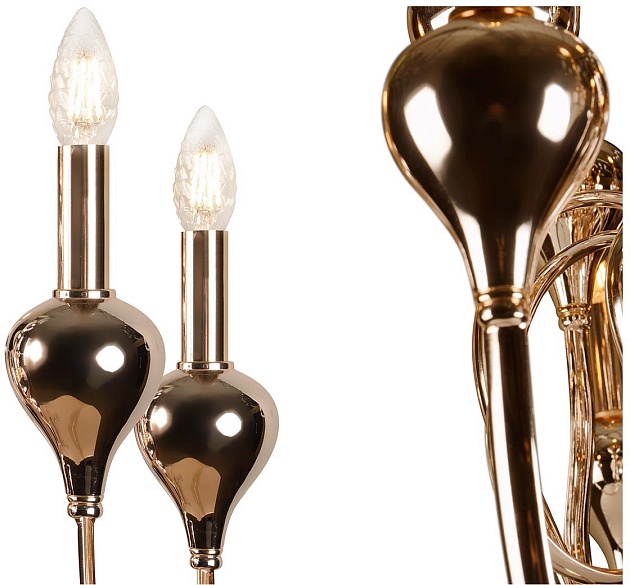 Подвесная люстра iLamp Lady 88003-8+4 GD Фото № 2