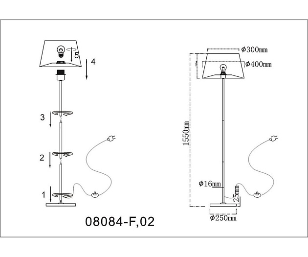 Торшер Kink Light Верто 08084-F,02 Фото № 3