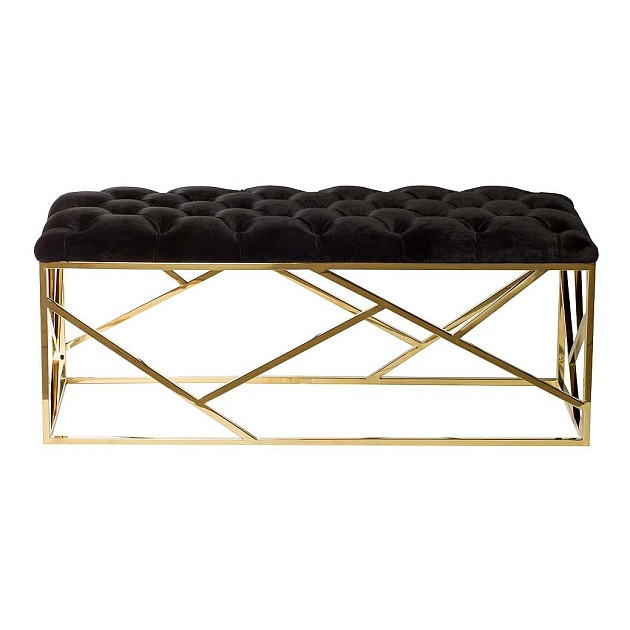 Банкетка Garda Decor GY-BEN7835Gold-BL изображение 1 Банкетка Garda Decor GY-BEN7835Gold-BL Фото № 1