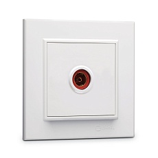 Розетка Makel телевизионная проходная TV 1-м СП Karea IP20 6дБ бел. 56001007