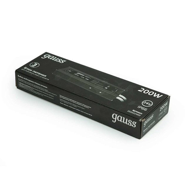 Блок питания Gauss 200W 24V IP66 202022400 изображение 2 Блок питания Gauss 200W 24V IP66 202022400 Фото № 2
