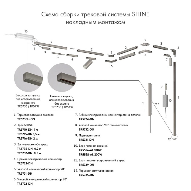 Подвод питания Denkirs Shine Base TR5721-DN Фото № 4