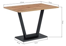 Кухонный стол Woodville Мичиган Лофт 515300 1