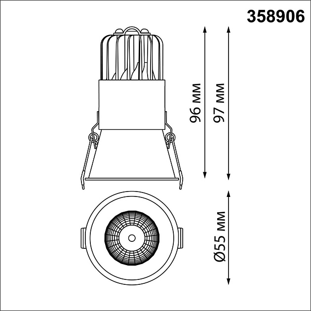 Встраиваемый светодиодный светильник Novotech Spot Lang 358906 изображение 6 Встраиваемый светодиодный светильник Novotech Spot Lang 358906 Фото № 6
