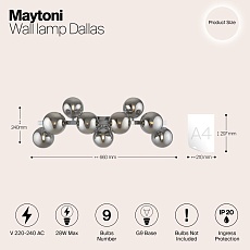 Бра Maytoni Dallas MOD547WL-09CH 1