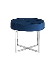 Банкетка Stool Group САПФИР вельвет синий сталь серебро OTTOMAN-003 BLUE/SILVER 3