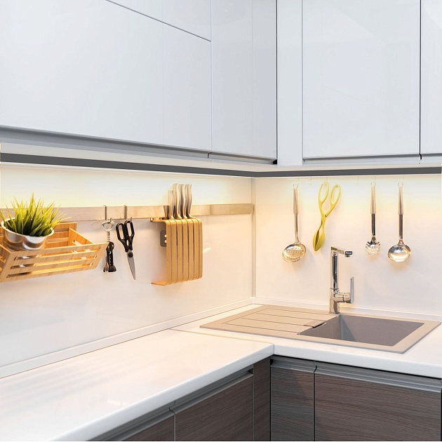 Профиль накладной с рассеивателем черный 2м. Apeyron 08-10-Ч Фото № 6