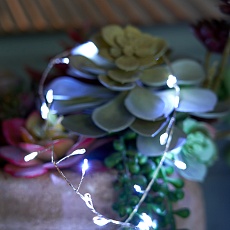 Светодиодная гирлянда Кластер (на проволоке) Feron CL584 линейная 12м 5000К, c питанием от сети 230V, прозрачный шнур 51448 2