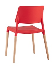 Кухонный стул Stool Group BISTRO красный с деревян. Ножками 8086 RED 3