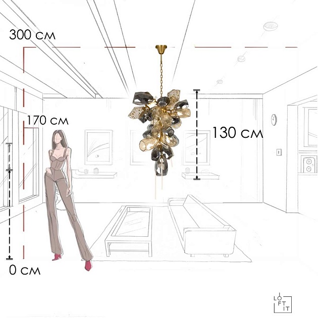 Подвесная люстра LOFT IT Britannica 10401/800M изображение 2 Подвесная люстра LOFT IT Britannica 10401/800M Фото № 2