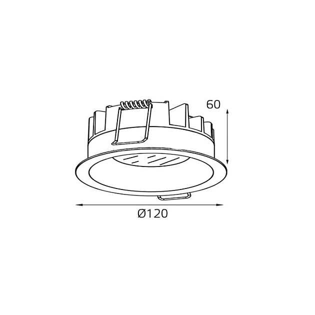 Встраиваемый светодиодный светильник Italline IT06-6012 white 3000K Фото № 2