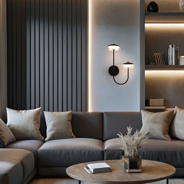 Бра Eurosvet Fungo 50388/2 LED черный Фото № 7