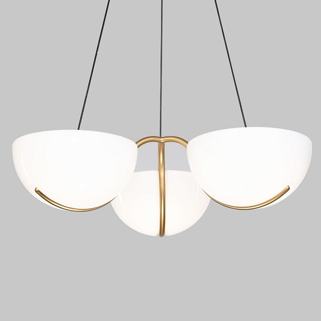 Подвесная светодиодная люстра Eurosvet Emisfero 50083/3 LED золото Фото № 5