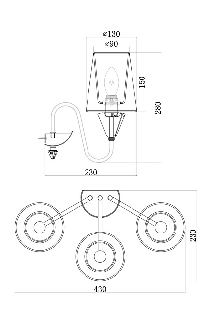 Бра Maytoni Florero MOD078WL-03CH Фото № 2