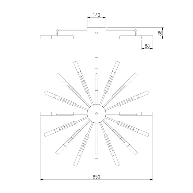 Потолочная люстра Bogates Bastone 348 Smart Фото № 2