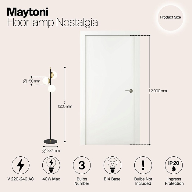 Торшер Maytoni Nostalgia MOD048FL-03G изображение 9 Торшер Maytoni Nostalgia MOD048FL-03G Фото № 9