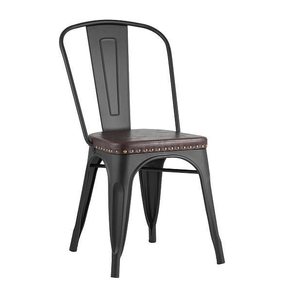 Барный стул Tolix Soft черный матовый LF818C MATTE BLACK 3474+PU7005 изображение 1 Барный стул Tolix Soft черный матовый LF818C MATTE BLACK 3474+PU7005 Фото № 1