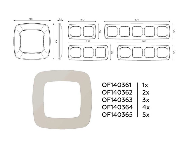 Рамка AMBRELLA VOLT OF140361 Фото № 2