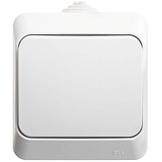 Переключатель одноклавишный проходной Systeme Electric Этюд 10A 250V белый BA10-046B