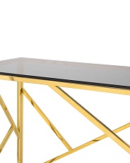 Консоль Stool Group АРТ ДЕКО 120х40 стекло smoke сталь золото ECST-015-TG-SK (120x40) 1