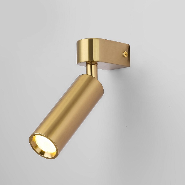 Светодиодный спот Eurosvet Pitch 20143/1 LED латунь Фото № 1