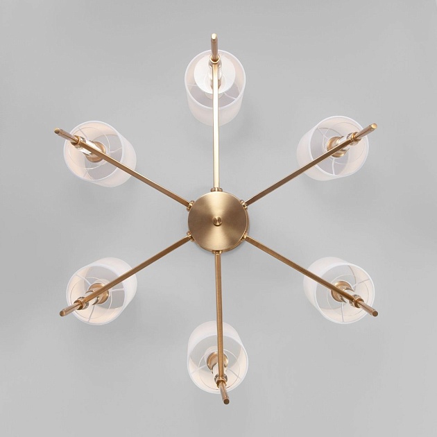 Подвесная люстра Eurosvet Brielle 60132/6 латунь изображение 5 Подвесная люстра Eurosvet Brielle 60132/6 латунь Фото № 5