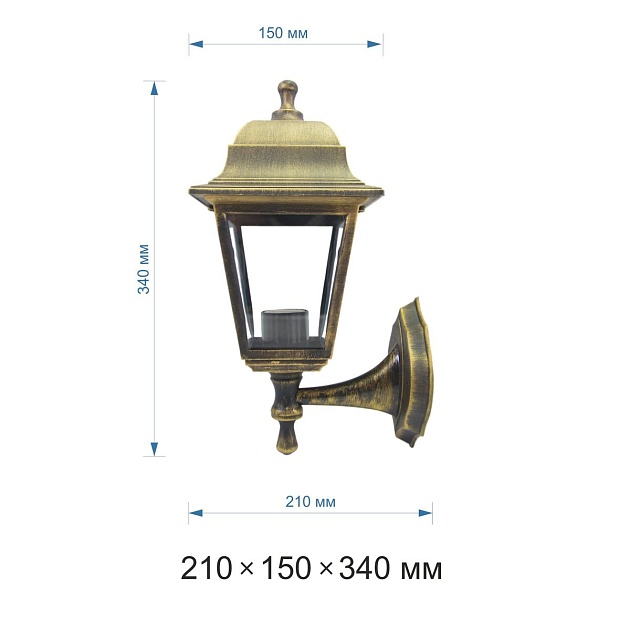 Уличный настенный светильник Apeyron Леда 11-11бр Фото № 2