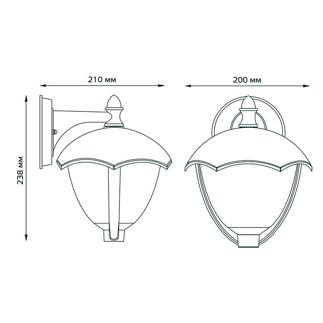 Уличный настенный светильник Gauss Aura GD028 изображение 4 Уличный настенный светильник Gauss Aura GD028 Фото № 4