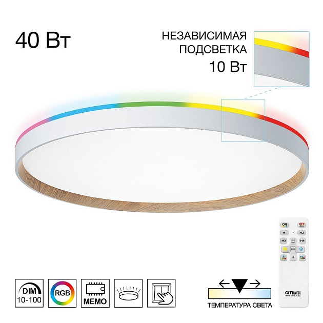 Потолочный светодиодный светильник Citilux Etalon CL750500R изображение 1 Потолочный светодиодный светильник Citilux Etalon CL750500R Фото № 1