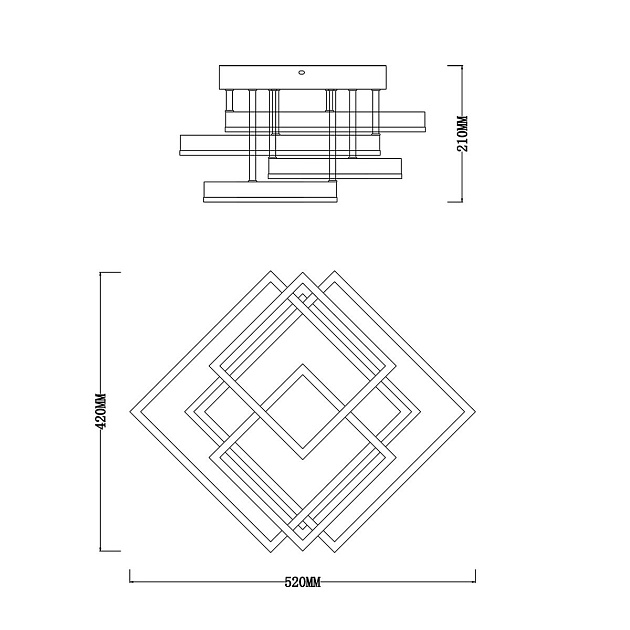 Потолочный светодиодный светильник Escada Union 10229/4LED White Фото № 2