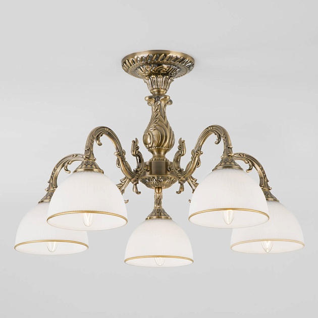 Потолочная люстра Eurosvet Caldera 60106/5 античная бронза изображение 1 Потолочная люстра Eurosvet Caldera 60106/5 античная бронза Фото № 1