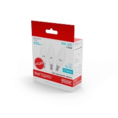 Лампа светодиодная Gauss E14 6W 4100K матовая 33126 1