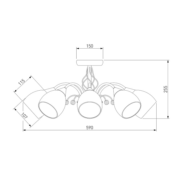 Потолочная люстра Eurosvet 30026/8 золото Фото № 2