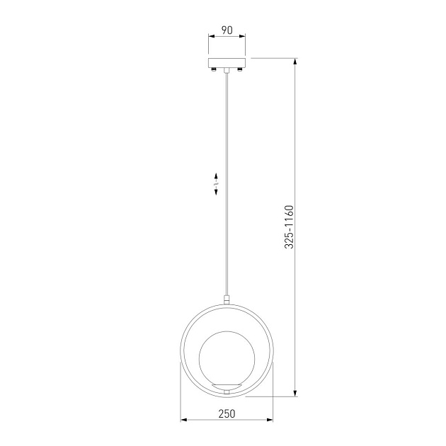 Подвесной светильник Eurosvet Ringo 50089/1 хром Фото № 2