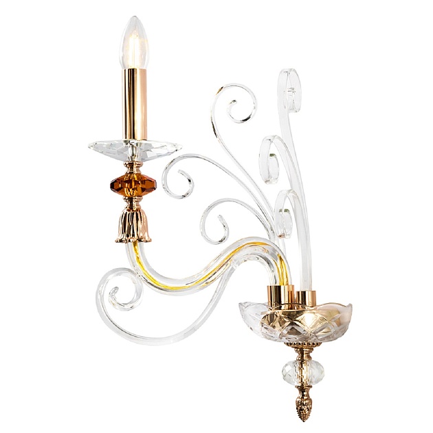 Бра Crystal Lux Catarina AP1 V2 Gold/Transparent-Cognac изображение 2 Бра Crystal Lux Catarina AP1 V2 Gold/Transparent-Cognac Фото № 2
