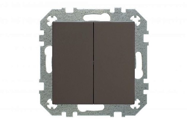 Переключатель двухклавишный Liregus коричневый омбре 29-012 изображение 5 Переключатель двухклавишный Liregus коричневый омбре 29-012 Фото № 5