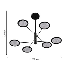 Подвесная светодиодная люстра Favourite Imma 4375-6P 1